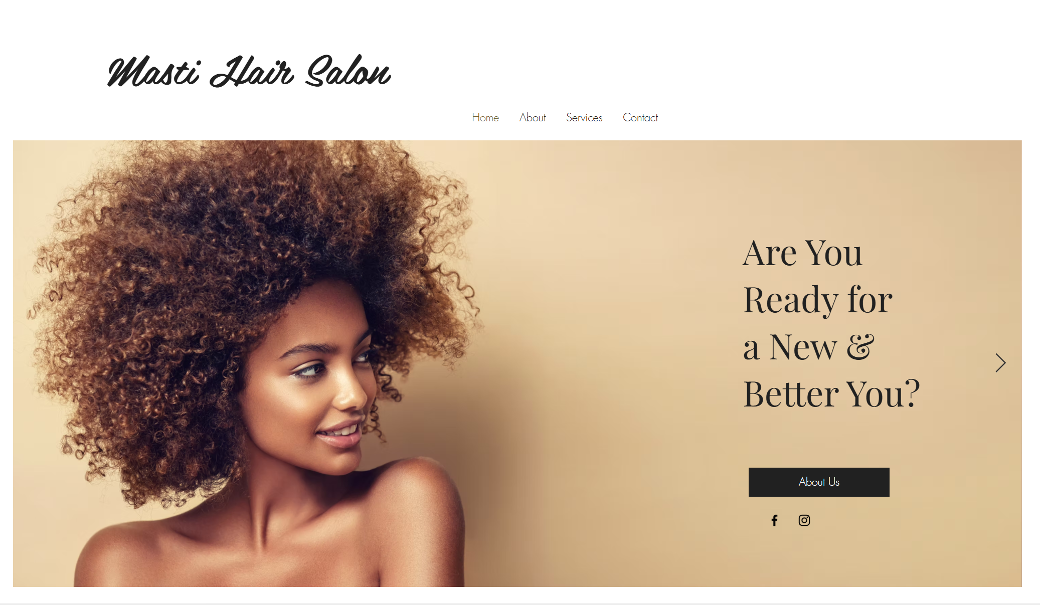 Masti Hair Salon — website design by Asma Consulting